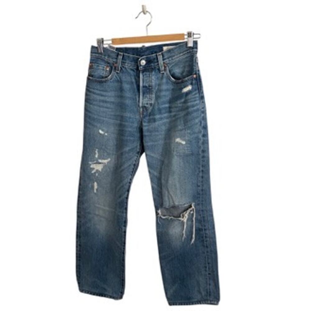 Levi's 501 '90s Premium Selvedge Distressed Jeans Altered Seat High Rise
